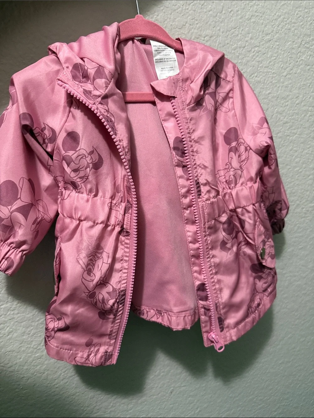 Disney Pink Minnie Mouse Hooded Raincoat